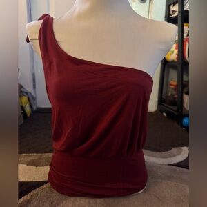 NWT Free People Rust One-Shoulder Top